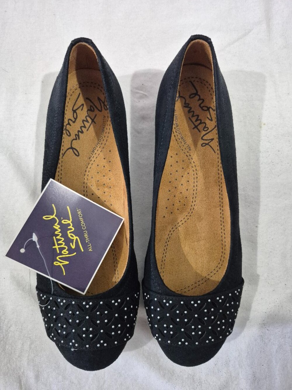 Natural Soul Original Black Women's shoes Loafer Flat Sz 7.5M
